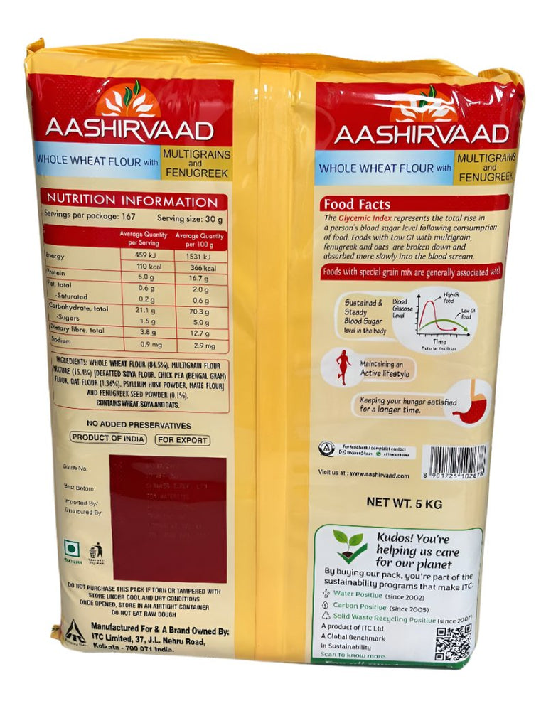 Aashirvaad whole wheat flour with Multigrains 5kg 