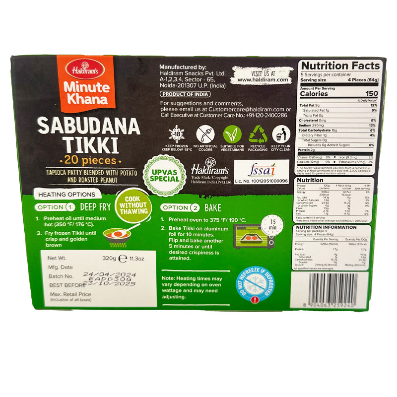 Shop Sabudana Tikki online UK 