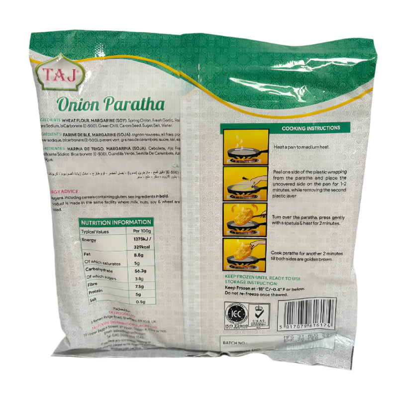 Taj Frozen onion Partha 400g